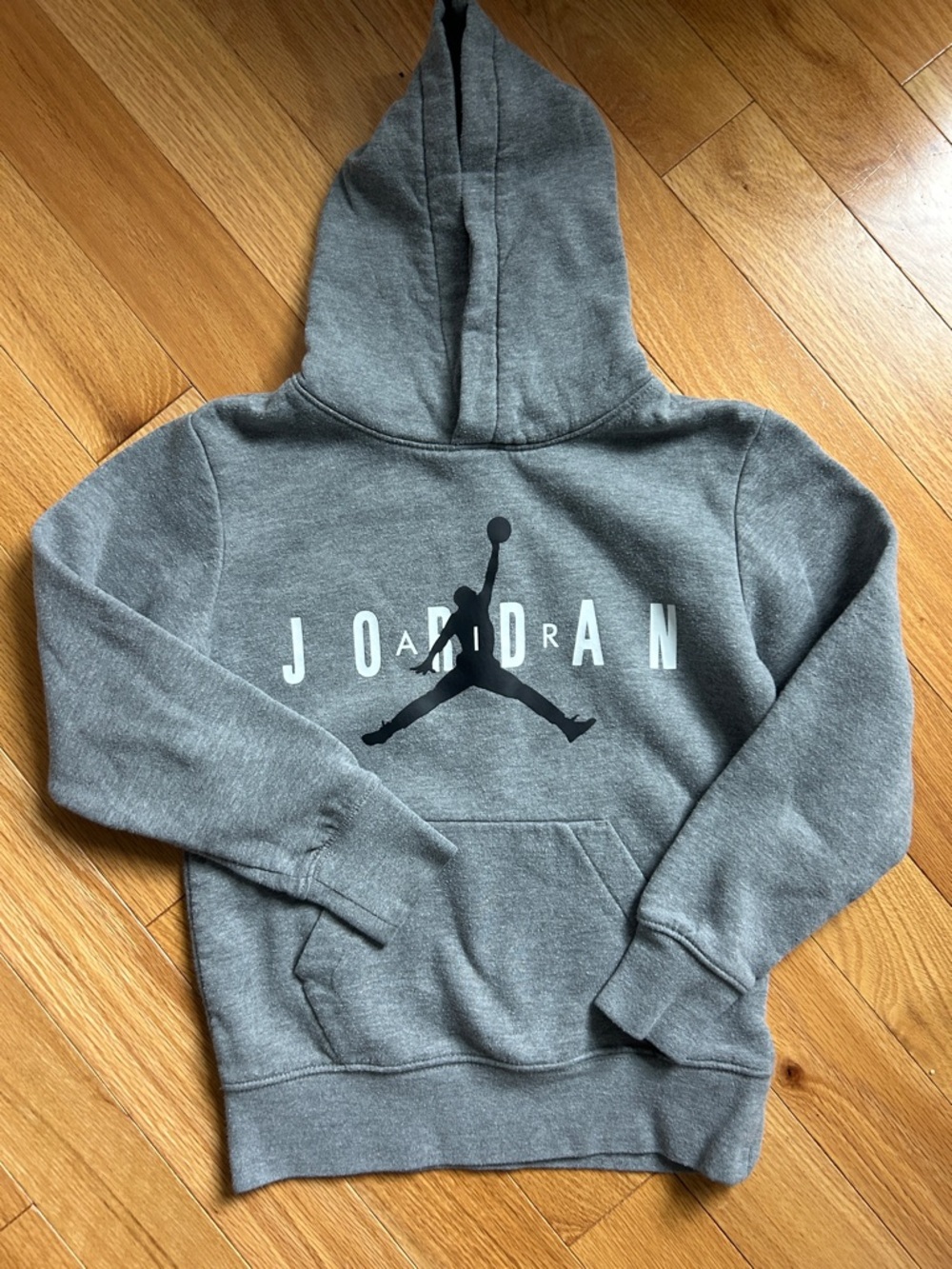 Jordan Gray Pullover Hoodie with Jumpman Graphic